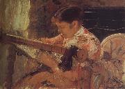 Mary is weaving Mary Cassatt